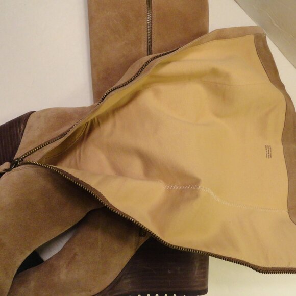 Splendid LL1557 Cleveland Light Brown tall boot size 10 brown suede wedge heel - Picture 8 of 8